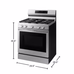 0 in. 5-Burner Freestanding Smart Gas Range in Stainless Steel with No Preheat AirFry and Wi-Fi Enabled Convection NX60A6711SS/AA