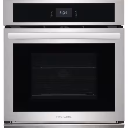 Frigidaire 27-inch Electric Wall Oven Self-Cleaning with Convection in Stainless Steel FCWS2727AS