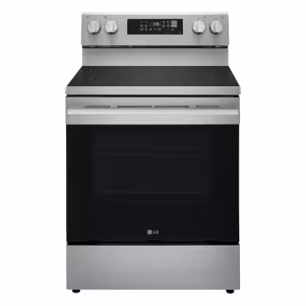 LG Electronics Smart Frestanding Electric Range with Air Fry and Probake Convection Oven in Smudge Resistant Stainless Steel LREN6323YE