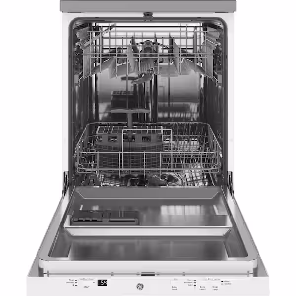 24 in. Top Control Portable White Dishwasher with Stainless Steel Interior, Sanitize, 54 dBA GPT225SGL0WW - Image 4